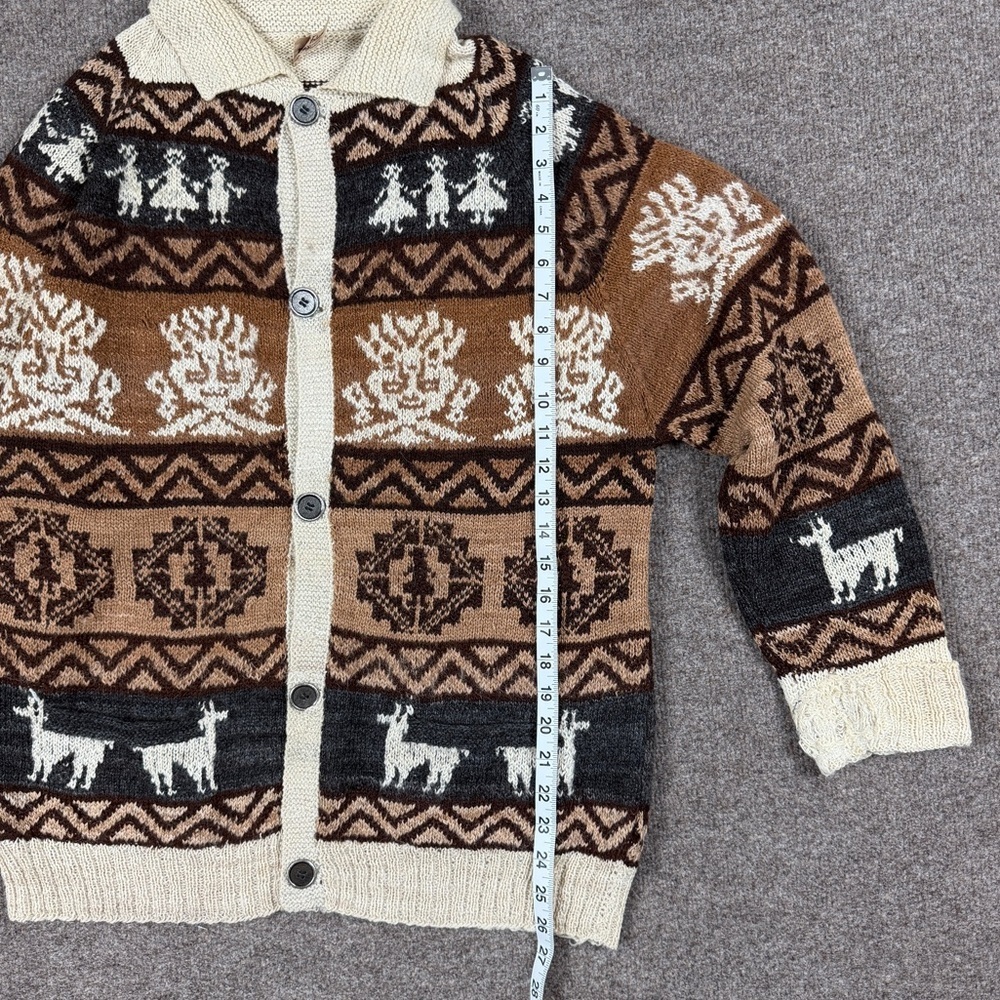 VTG Fotrama Alpaca Wool Cardigan Knit Sweater Women’s L/XL Western Native Retro - Picture 13 of 14